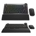 Modern keyboard color backlit keyboard wireless mouse 3d model