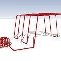 Red Frame Outdoor Sports Equipment With Climbing Arches And Spiral Structure For Fitness Training