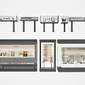 Modern Display Cases and Shelves with Glass Doors for Retail Museum Exhibits
