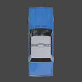 Classic Blue Police Car With Roof Lights 1121 Badge And POLICE Lettering