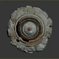 Detailed Lighthouse Model With Spiral Staircase Stone Base And Top Light