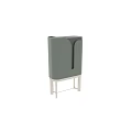 Modern Green Entryway Console Cabinet With Sleek Surface And Metal Legs