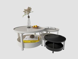 Nordic Round Table Simple Casual 3d model