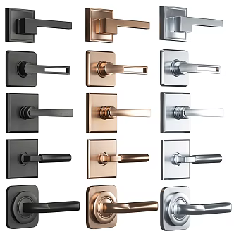 Modern Door Handle Metal Door Handle 3d model