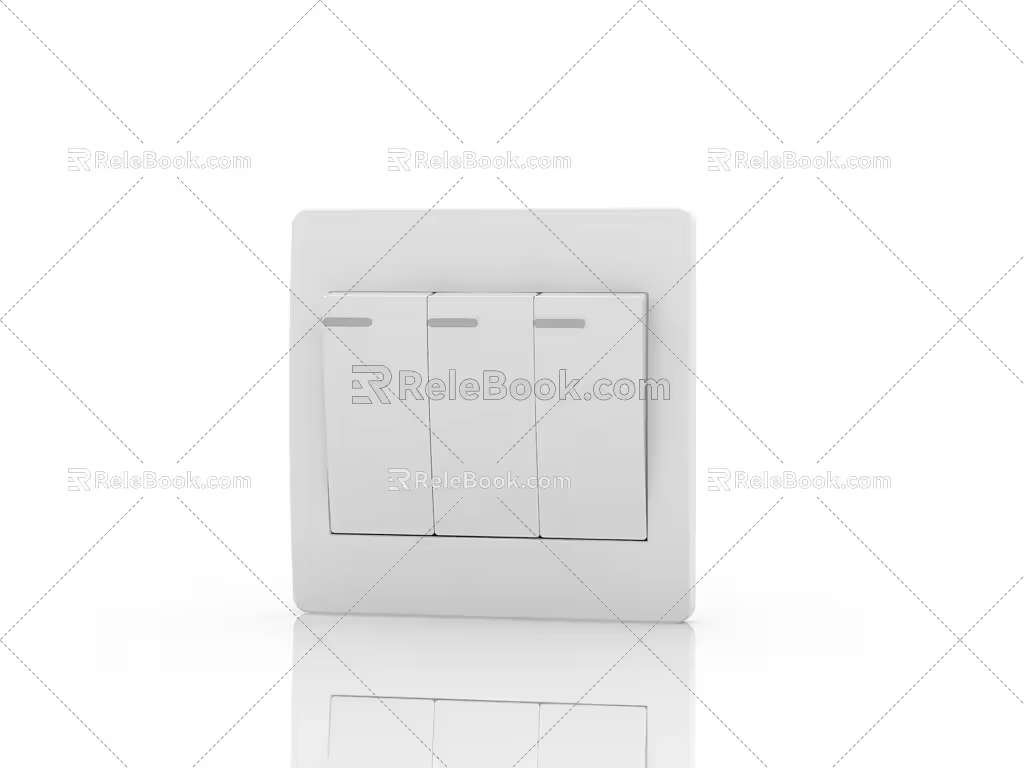 Modern three-bill control 3d model