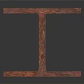 Red Long Strip Material With Textured Surface And Shiny Finish On Dark Background