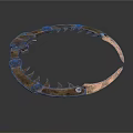 Antique Copper Colored Metal Circular Equipment With Decorative Spikes And Details