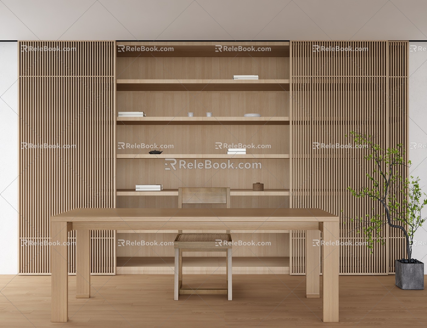 Bookcase Study 3d model