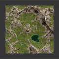 Breathtaking Mountain Landscape With Lush Greenery Blue Lakes And Rolling Terrain