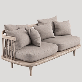 Nordic Sofa Double Sofa 3d model