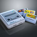 Retro Super Nintendo Entertainment System Gaming Console With Classic Game Cartridges