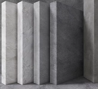 marble art paint tile rock plate 3d model