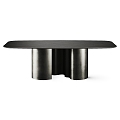 Cattelan Dining Table Metal Dining Table Marble Dining Table Strip Dining Table 3d model