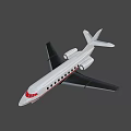 White Private Jet With Red Stripe Sleek Exterior And Modern Design