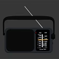 Classic Portable Headphone Speaker Radio With FM AM Bands Handle And Display Screen