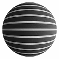Navy And White Striped Sphere With Horizontal Lines And Textured Surface 3d model