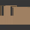 Wooden House Frame Structure Model With Support Beams And Roof Framing