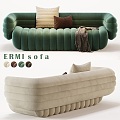 Modern Multiplayer Sofa Double Sofa Light Sofa ERMI Sofa Double Sofa Light Sofa Sofa 3d model