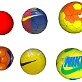 Multiple Nike Soccer Balls As Sports Equipment With Various Colors And Designs