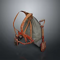 Vintage Style Canvas Bag With Leather Straps And Metal Buckles For Daily Use