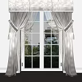 Elegant Curtains With Sheer Layers And Heavy Drapes For Window View With Greenery