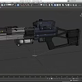 Science Fiction Gun Cyberpunk Gun Laser Gun High-tech Gun Future Gun Game Gun Low Face Number Low Model Simple Model Times Film and Television Level Realism 3d model
