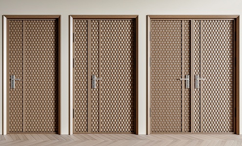 Modern entry door 3d model