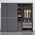 Modern Wardrobe Design In Various Colors With Hanging Rods Drawers And Shelves