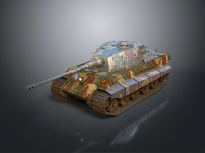 Detailed Military Tank With Colorful Camouflage Paint And Metallic Surface 3d model Detailed Military Tank With Colorful Camouflage Paint And Metallic Surface 3d model