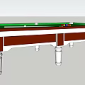 Professional Billiard Table With Green Felt Surface And Wooden Legs For Sports Entertainment Areas