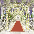 Luxurious Banquet Hall Interior With White Seats Table Settings Fresh Flowers And Chandeliers