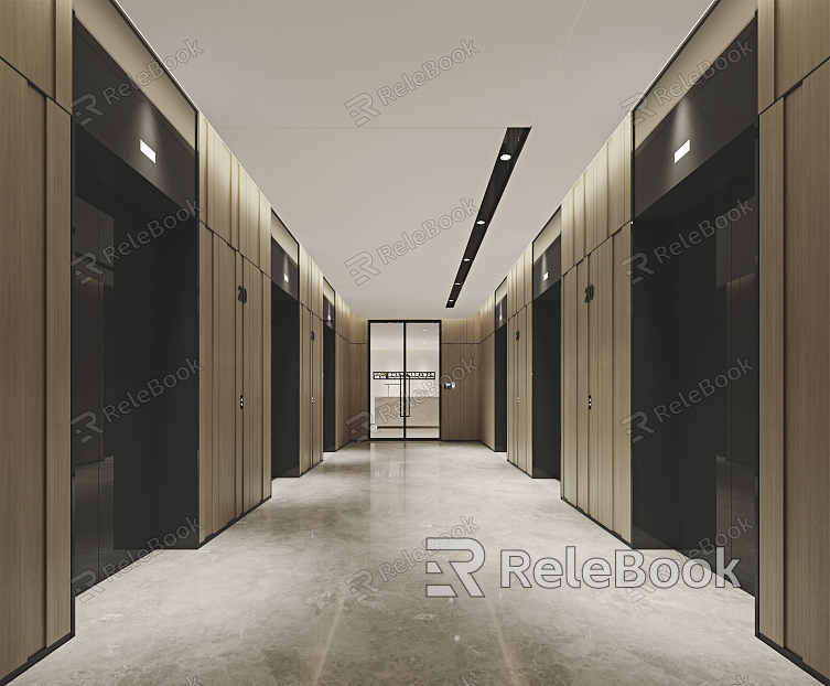 modern elevator hall model