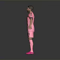 Pink Sports Outfit With Number 10 And Logo Design For Daily Wear