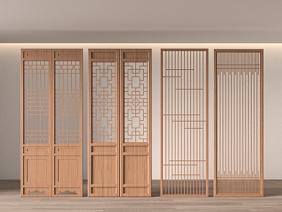 New Chinese Screen Chinese Partition 3d model