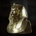 Golden Egyptian Pharaoh Mask Decorative Ornament Set With Intricate Details For Home Decor
