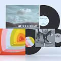Vintage Decorative Ornament Combination with Vinyl Records and Album Covers for Home Decor