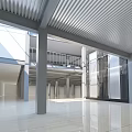 Spacious Industrial Factory Building Featuring Steel Structure Columns Roof Trusses And Windows