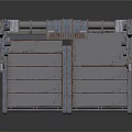 Industrial Metal Gate Equipment With Mechanical Hinges And Steel Panels
