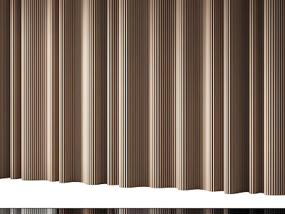Brown Vertical Striped Textured Background Wall For Modern Interior Design 3d model