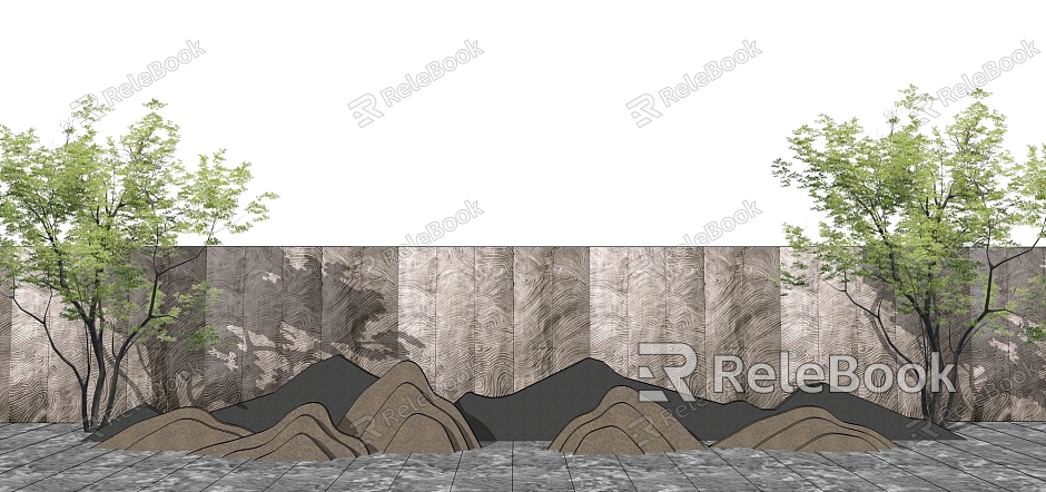 New Chinese style landscape wall model