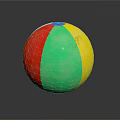 Vibrant Multicolored Play Ball With Red Green Yellow And Blue Sections