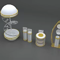 Modern Spiral Shelf And Gold Frame Display For Candle Products With Transparent Design