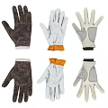 Various Work Gloves In Different Styles And Colors For Multiple Uses 3d model