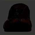 Red Casual Retro Style Sports Shoes With Black Laces Comfortable For Daily Wear