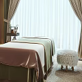 Luxurious SPA Treatment Room With Massage Bed And Elegant Decor