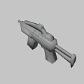 semi-automatic sci-fi gun 3d model