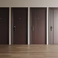 Modern Security Doors With Various Styles And Metal Handles For Home Safety