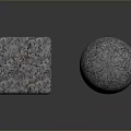 Textured Stone Cube And Sphere With Gray Surface And Natural Patterns 3d model