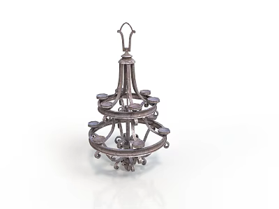 Multi tiered Metal Hanging Storage Rack with Multiple Layers for Home Kitchen 3d model