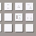 White Switch Panels With Various Functional Designs And Socket Options